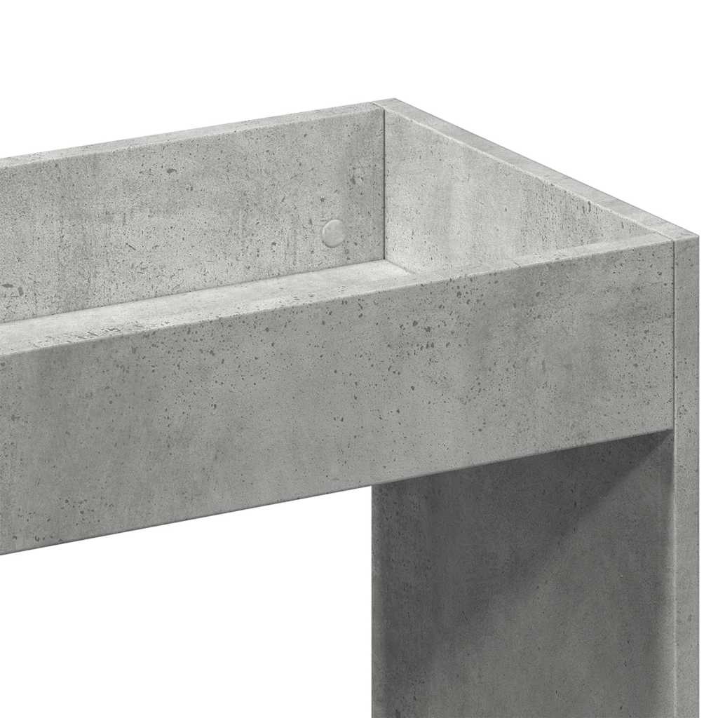 reol 92x33x140 cm konstrueret træ betongrå