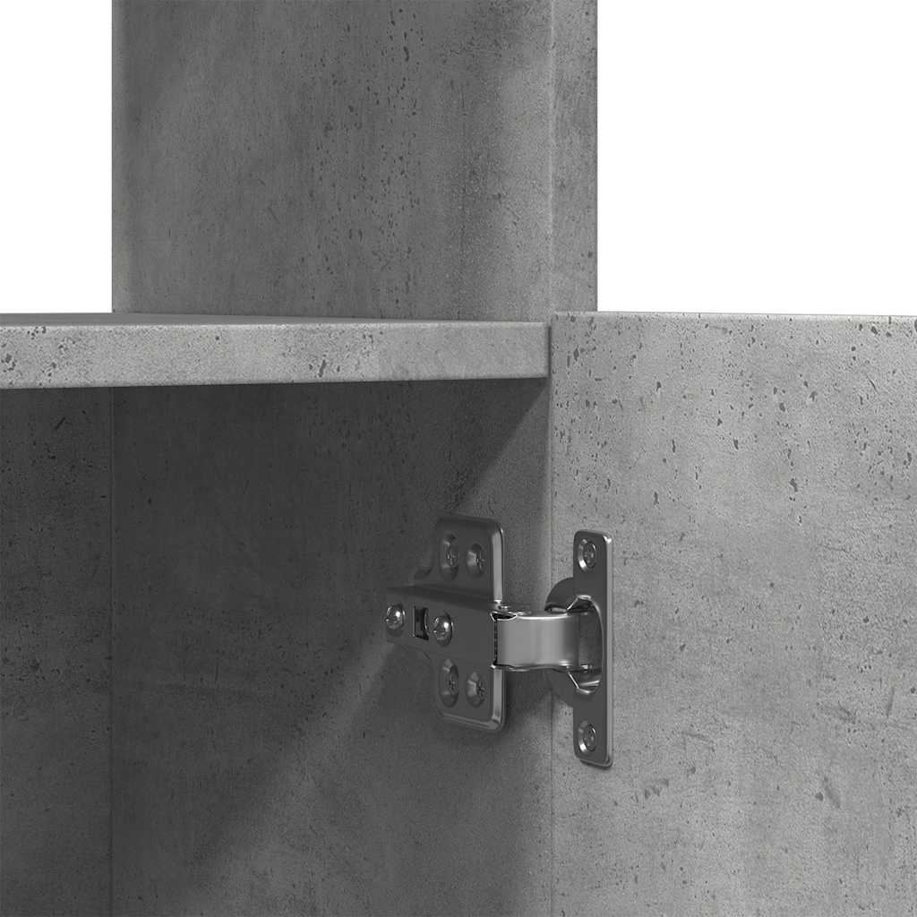 reol 92x33x140 cm konstrueret træ betongrå