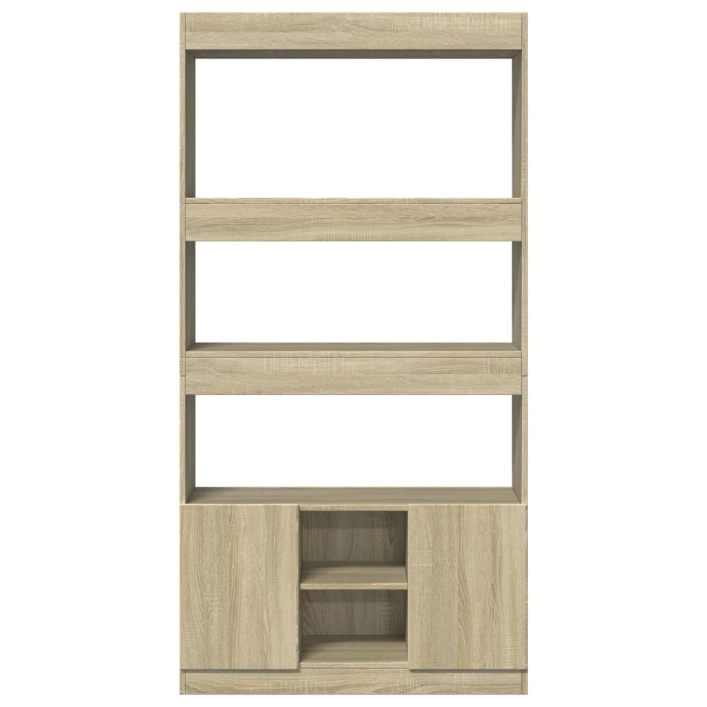 reol 92x33x180 cm konstrueret træ sonoma-eg