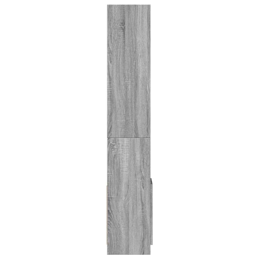reol 92x33x180 cm konstrueret træ grå sonoma-eg