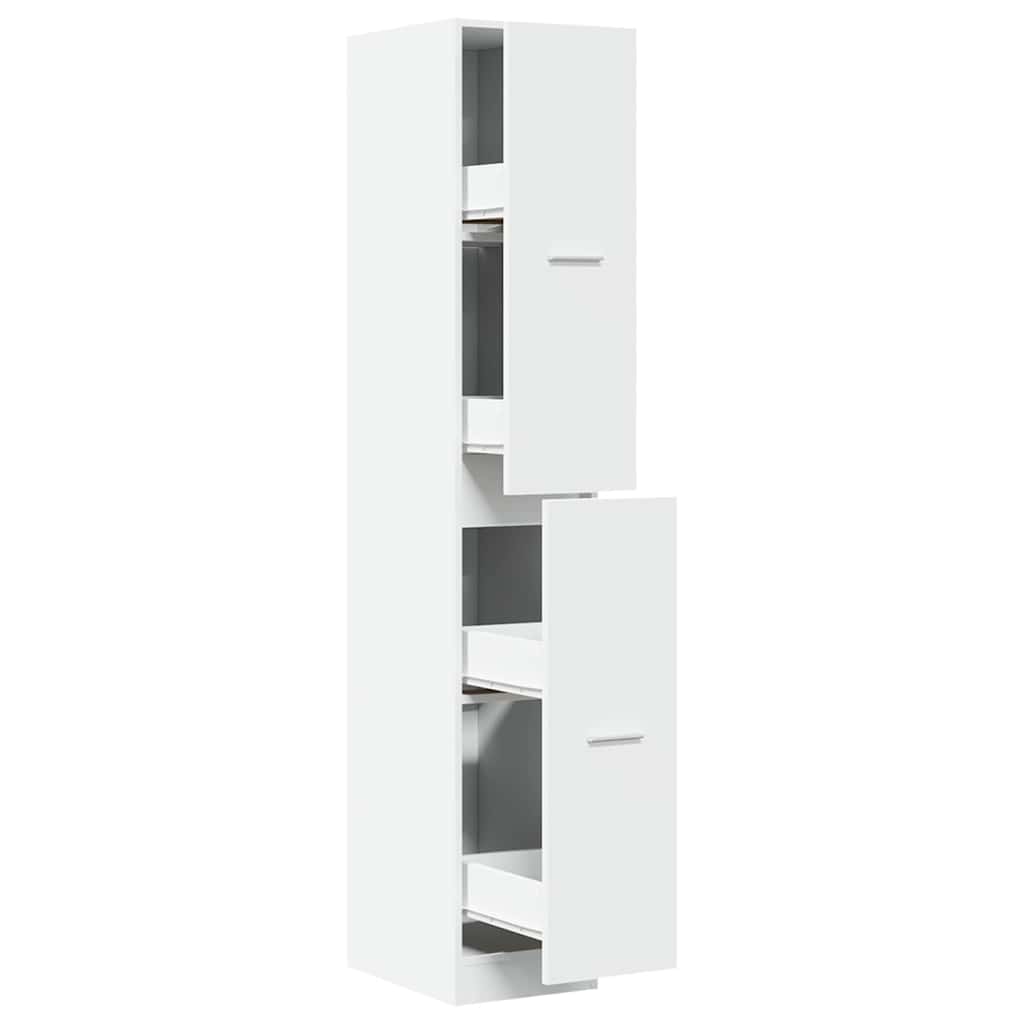 apotekerskab hvid 30x41x174,5 cm konstrueret træ