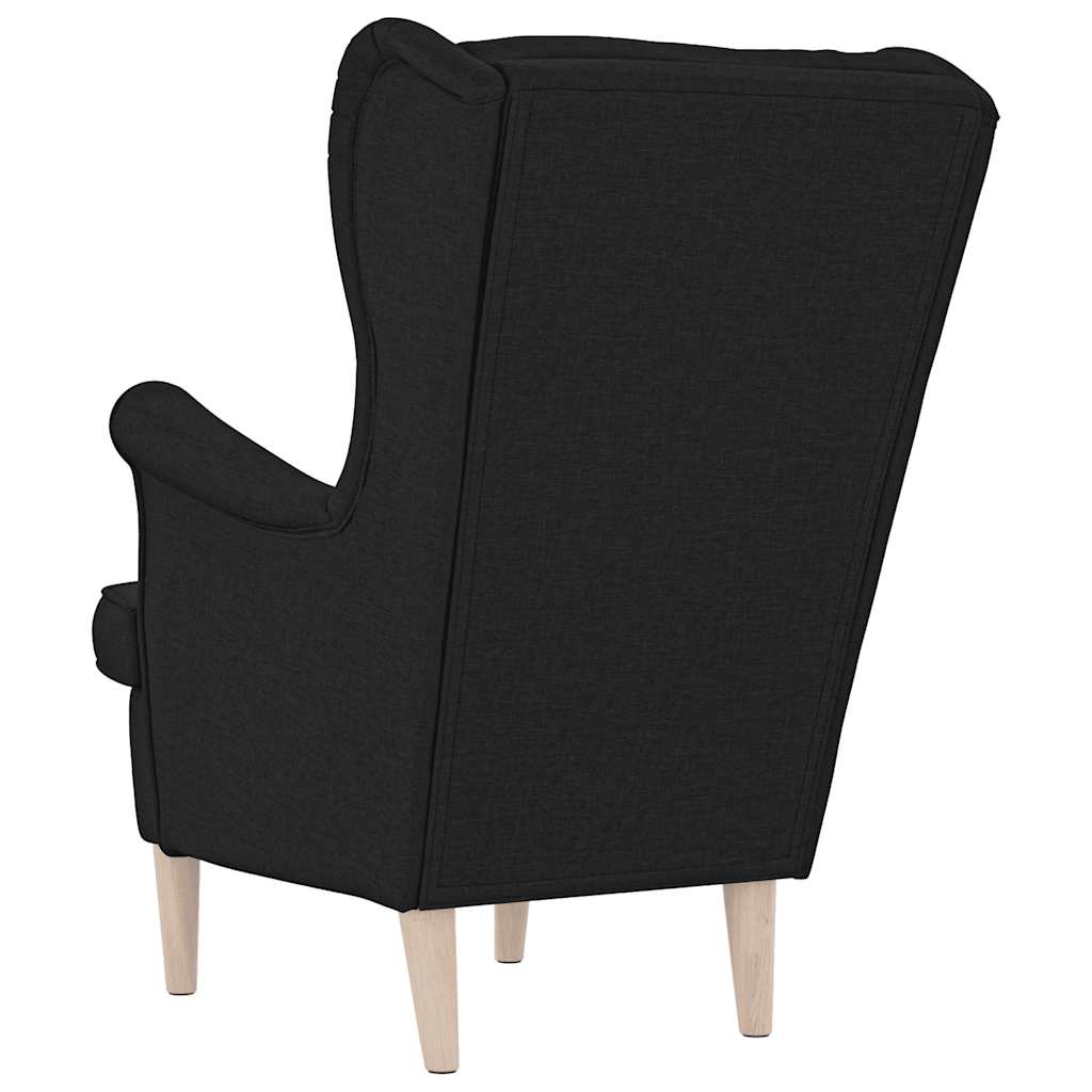 lænestol 74x84x100 cm stof sort