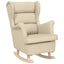 gyngestol 74x90x102 cm stof cremefarvet