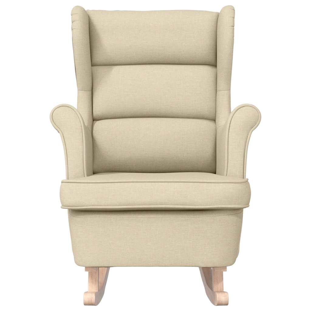 gyngestol 74x90x102 cm stof cremefarvet