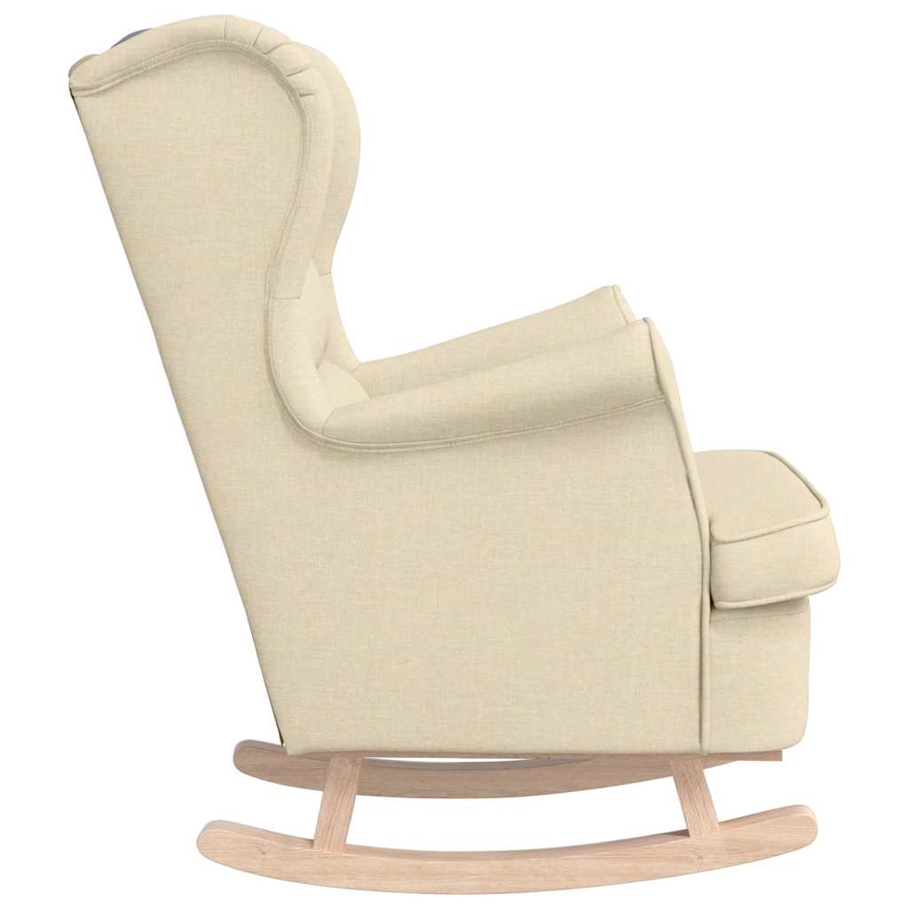 gyngestol 74x90x102 cm stof cremefarvet