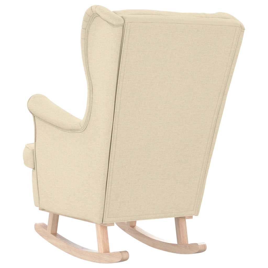 gyngestol 74x90x102 cm stof cremefarvet