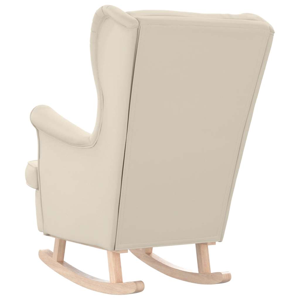 gyngestol 74x90x102 cm linnedstof hvid