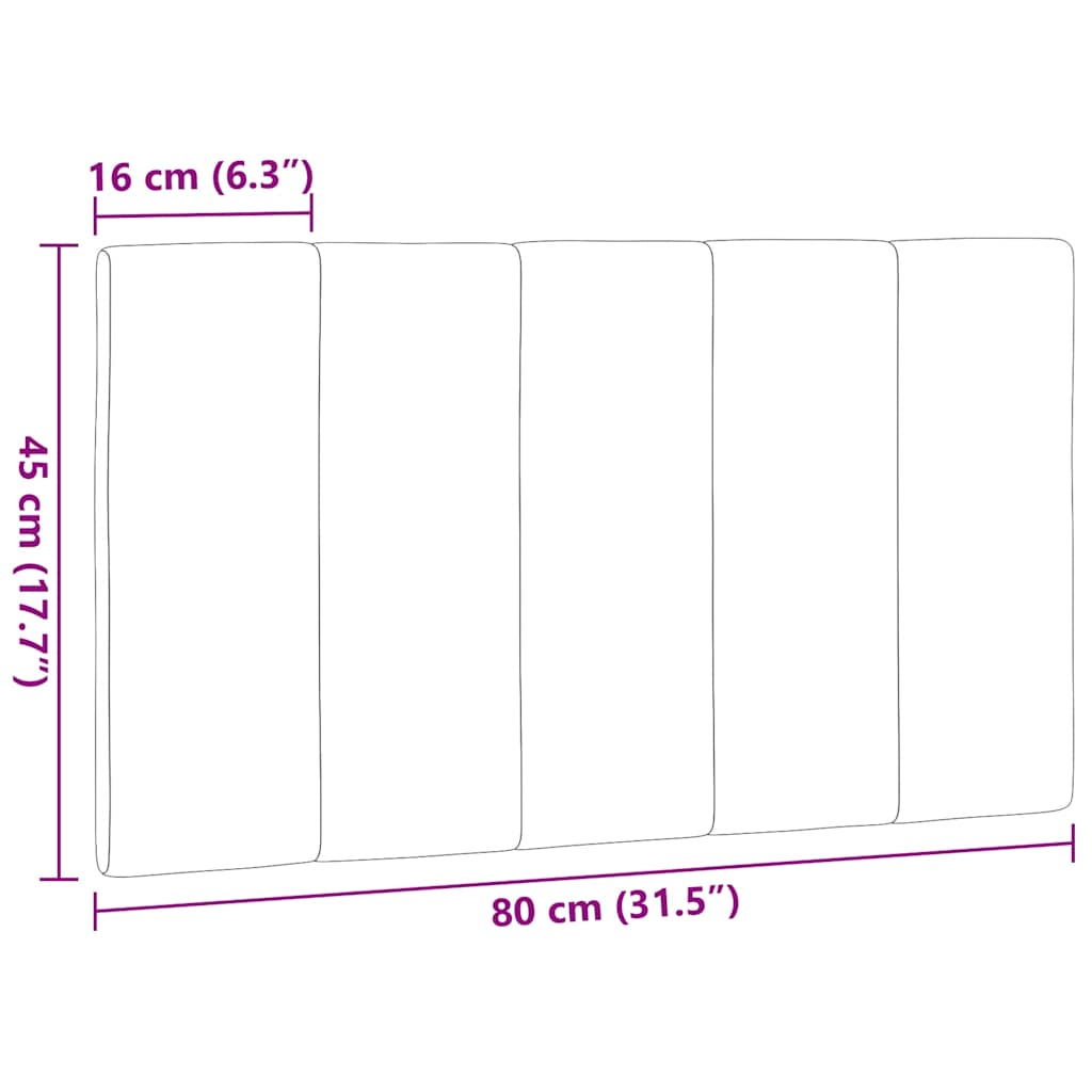 gavlpude Hanko 80 cm stof cremefarvet