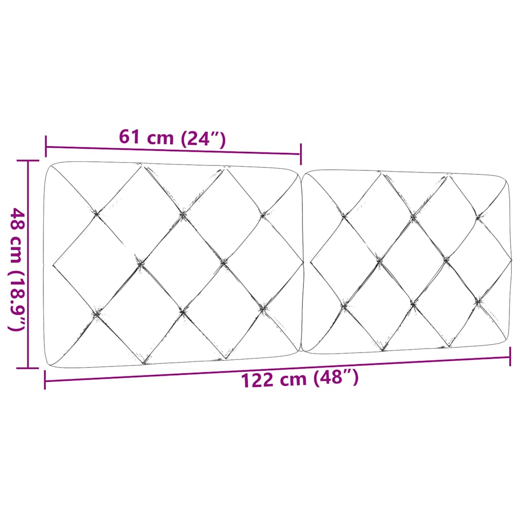 gavlpude 120 cm stof mørkegrå