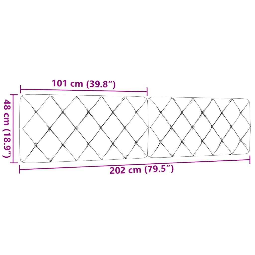 gavlpude 200 cm stof cremefarvet