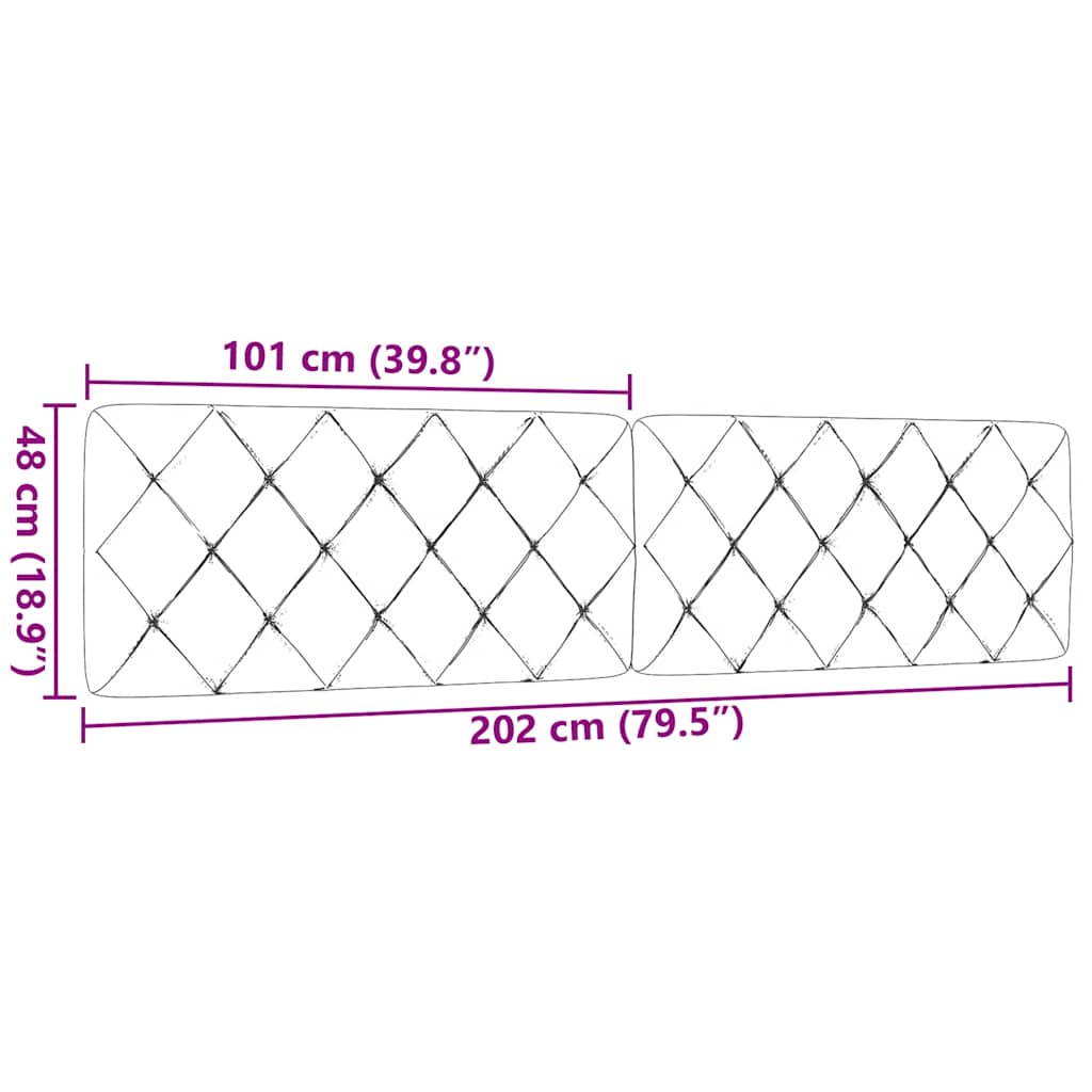 gavlpude 200 cm stof blå