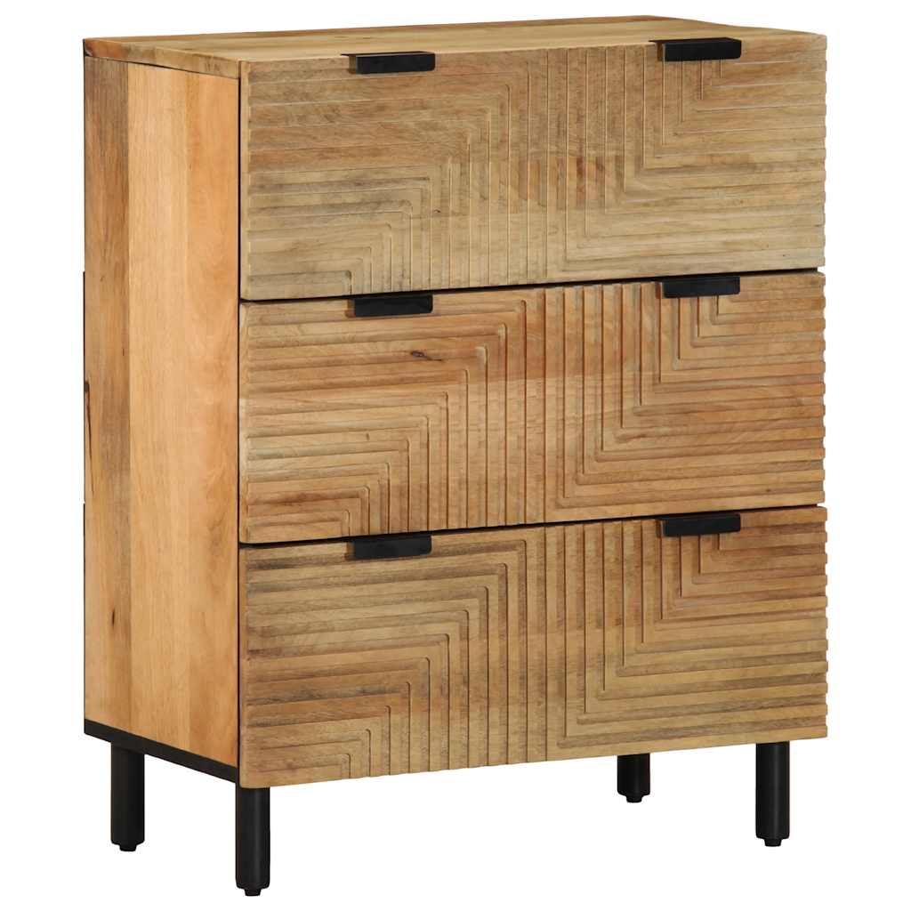 skænke 3 stk. 60x33x75 cm massivt mangotræ brun
