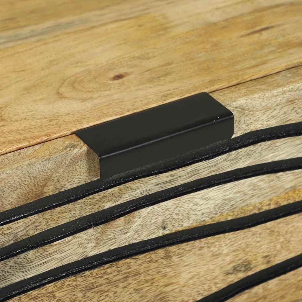 Sidetabel Sæt 2 stk. Naturfarvet 120 x 33 x 75 cm
