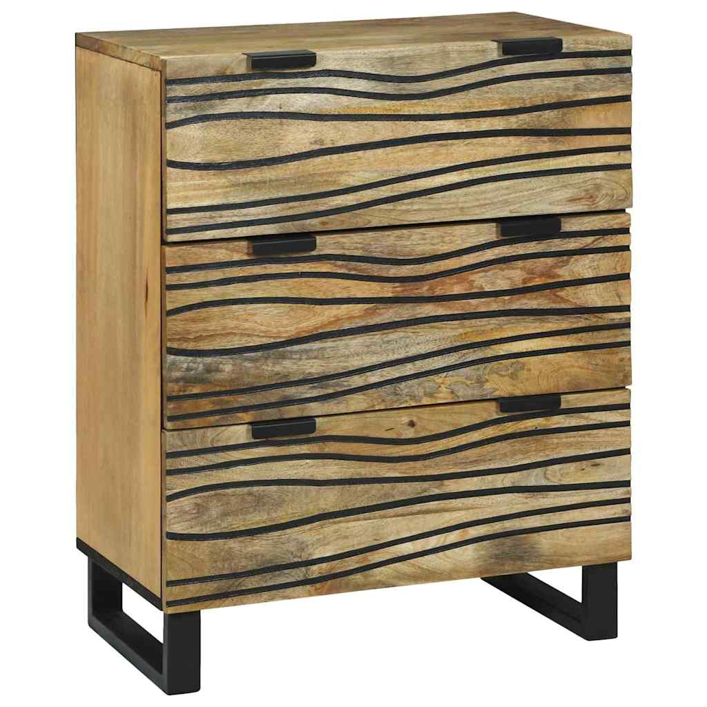 Sidetabel Sæt 3 stk. Naturfarvet 180 x 33 x 75 cm