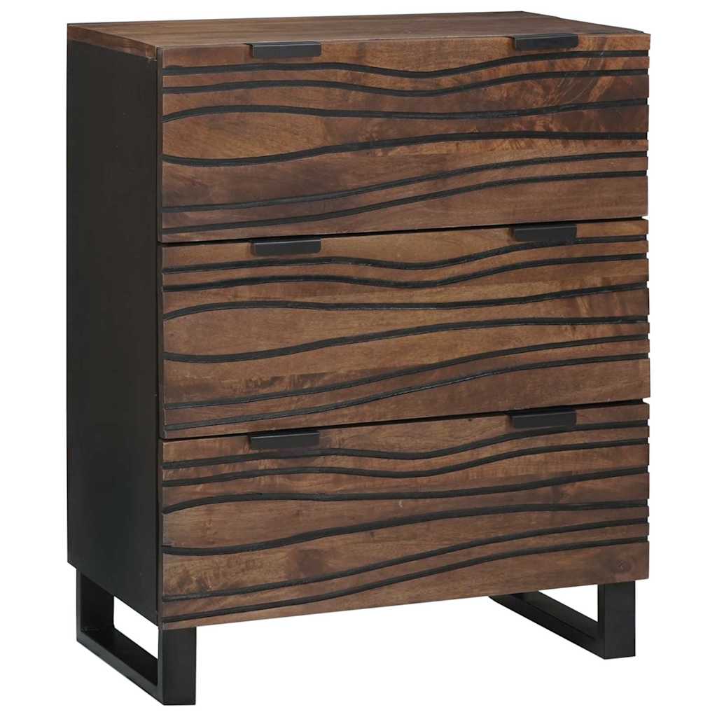 Sidetabel Sæt 2 stk. Valnød 120 x 33 x 75 cm Massivt mangotræ