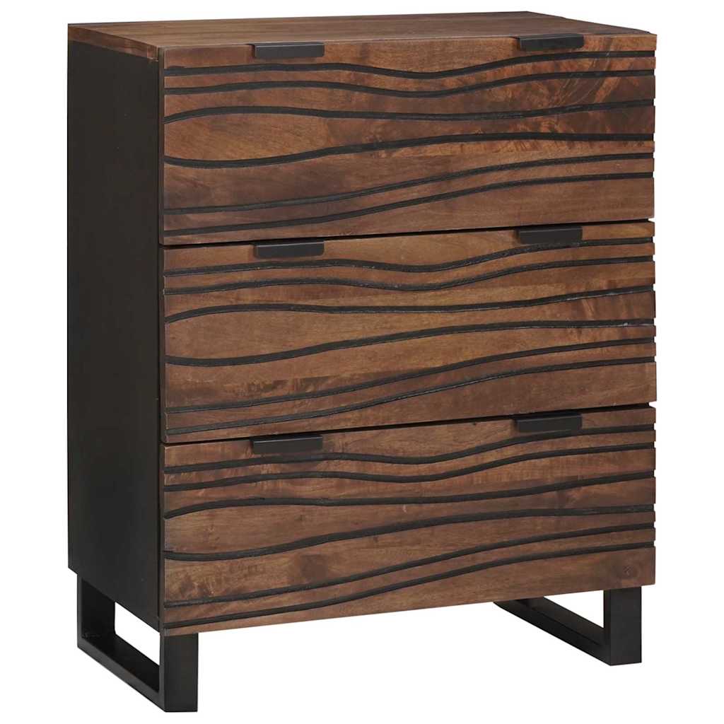 Sidetabel Sæt 3 stk. Brun 180 x 33 x 75 cm Massivt mangotræ