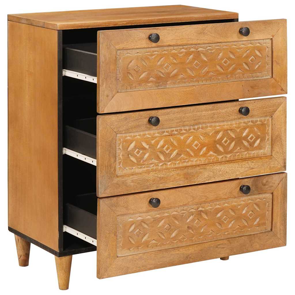 Sideboard 2 stk. 120 x 33,5 x 75 cm Massivt mangotræ Brun