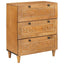 Sideboard 3 stk. 180 x 33,5 x 75 cm Massivt mangotræ Brun
