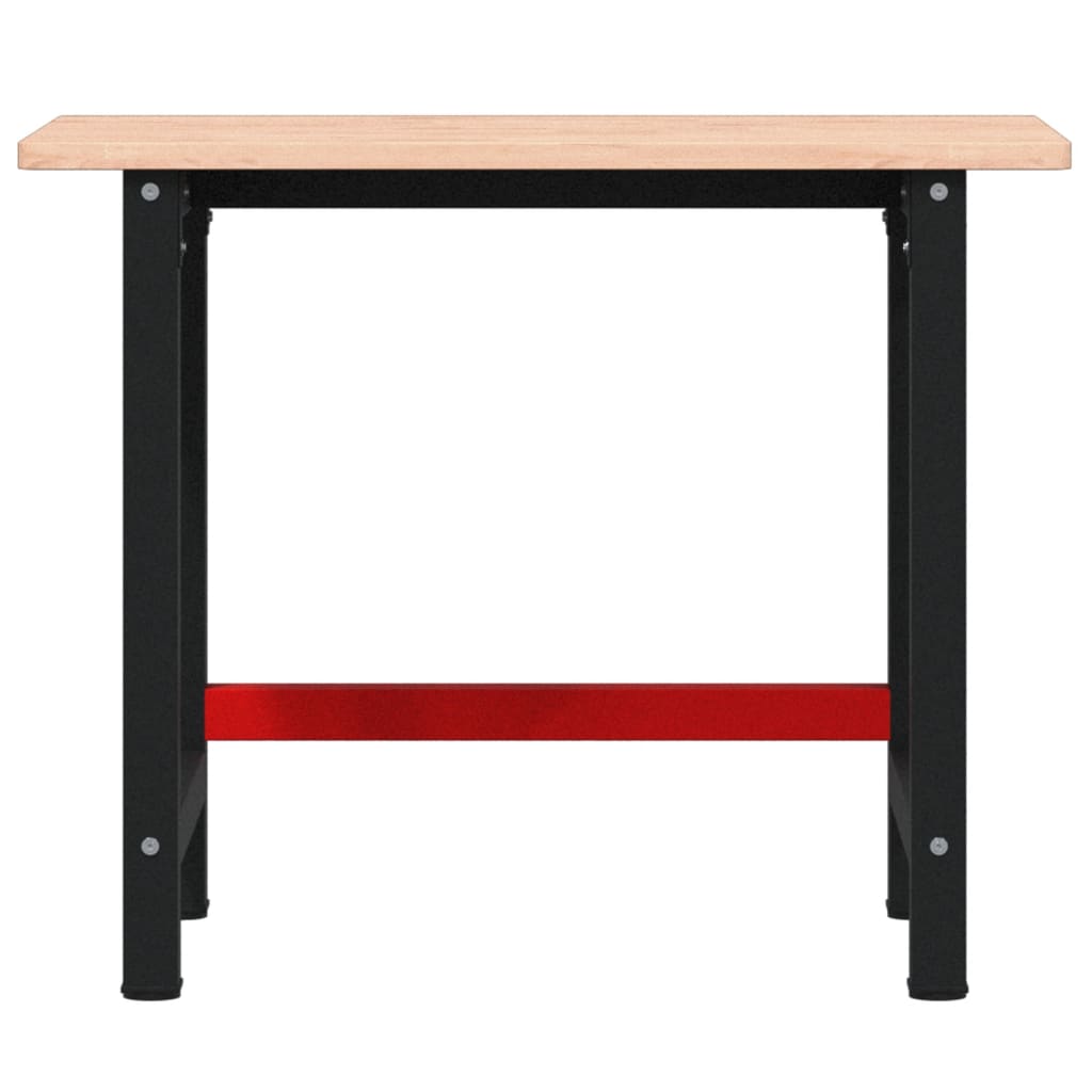 arbejdsbænk 100x60x81,5 cm massivt bøgetræ rektangulær