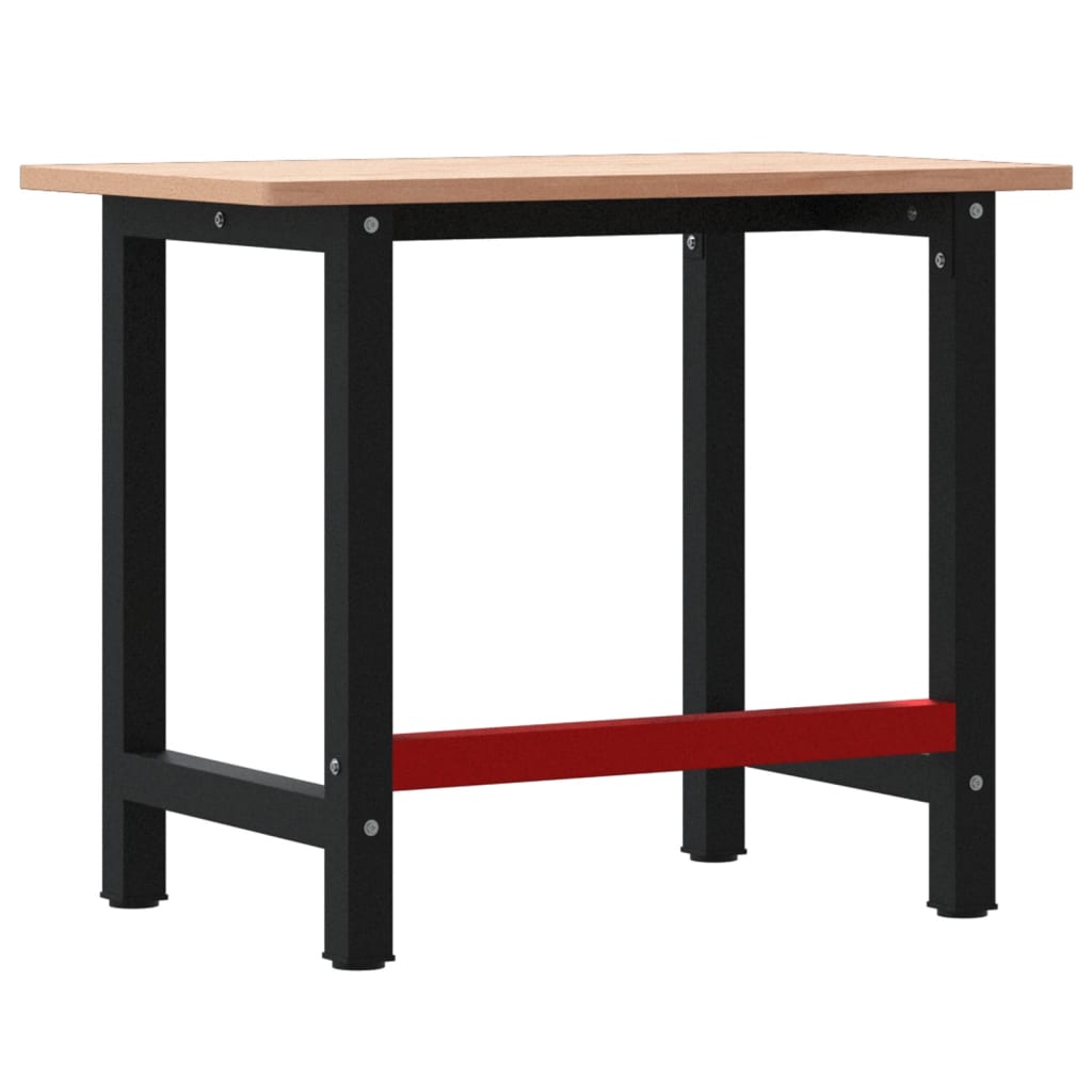 arbejdsbænk 100x60x81,5 cm massivt bøgetræ rektangulær