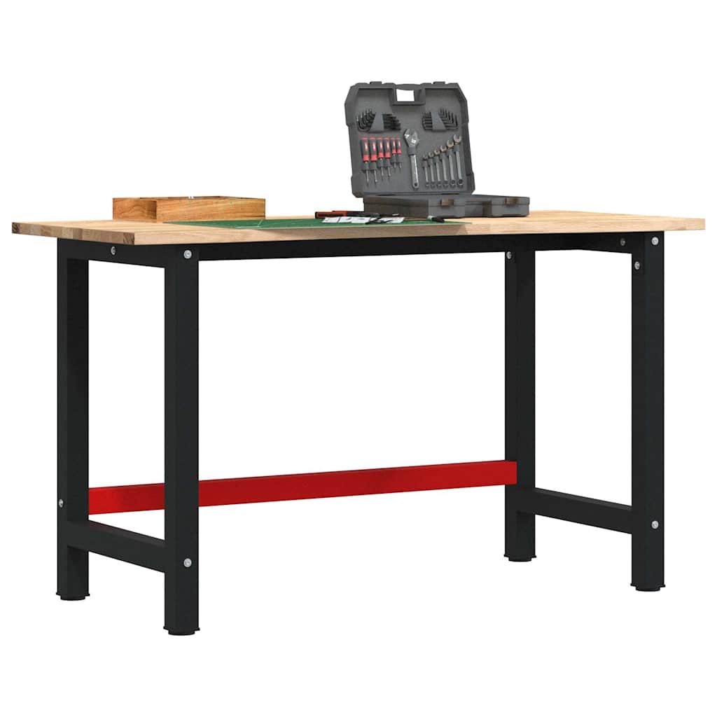 arbejdsbænk 140x60x81,5 cm massivt egetræ
