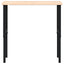 arbejdsbænk 100x60x(73-99,5) cm massivt egetræ rektangulær