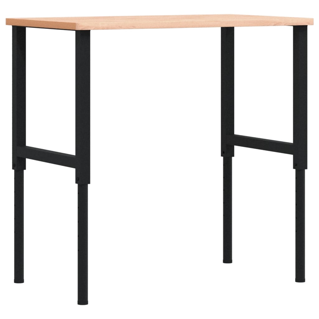 arbejdsbænk 100x60x(71,5-98) cm massivt bøgetræ rektangulær