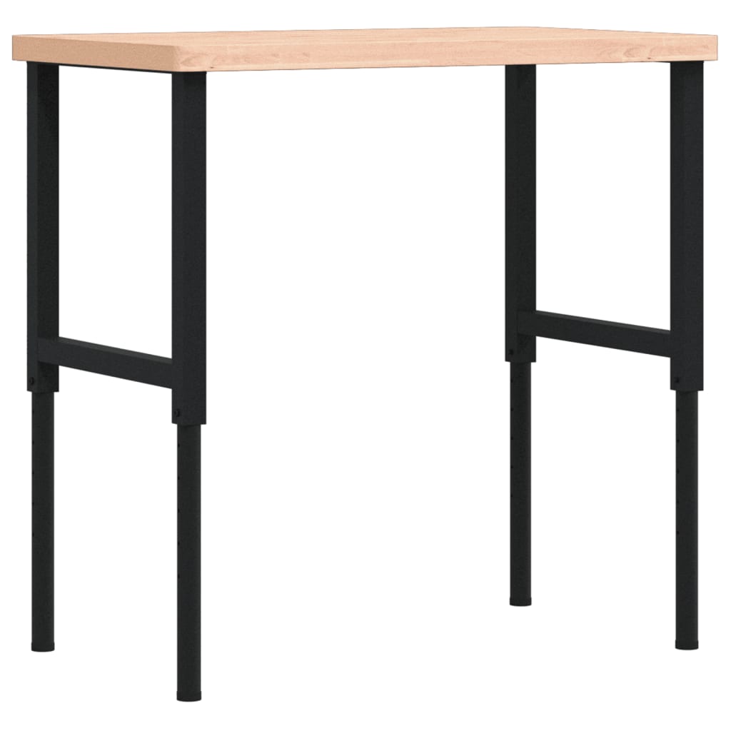 arbejdsbænk 100x60x(73-99,5) cm massivt bøgetræ rektangulær