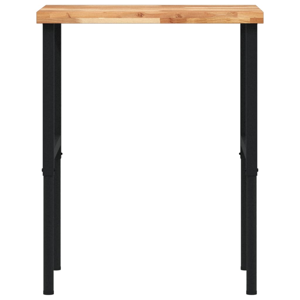 arbejdsbænk 80x60x(73-99,5) cm massivt akacietræ rektangulær