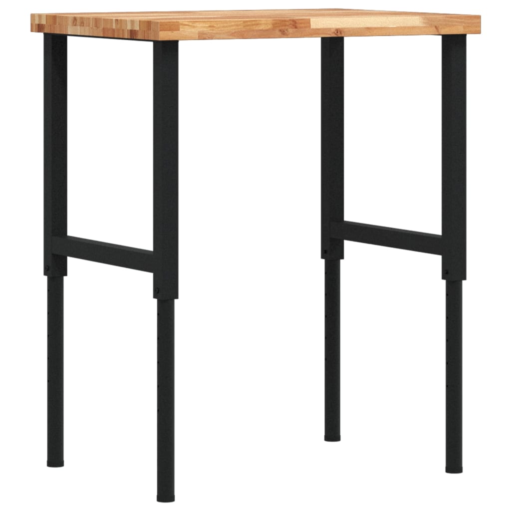 arbejdsbænk 80x60x(73-99,5) cm massivt akacietræ rektangulær