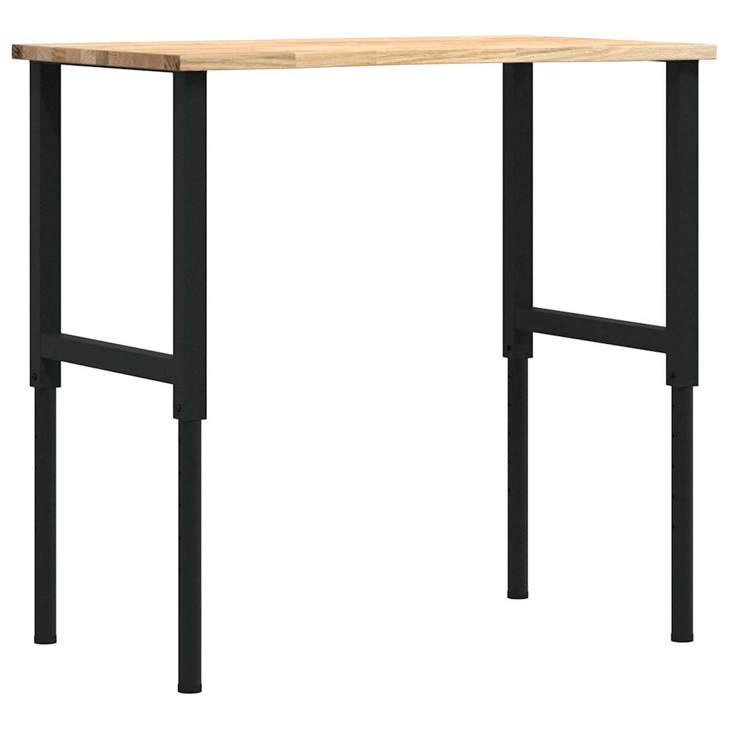 arbejdsbænk 100x60x(71,5-98) cm massivt egetræ