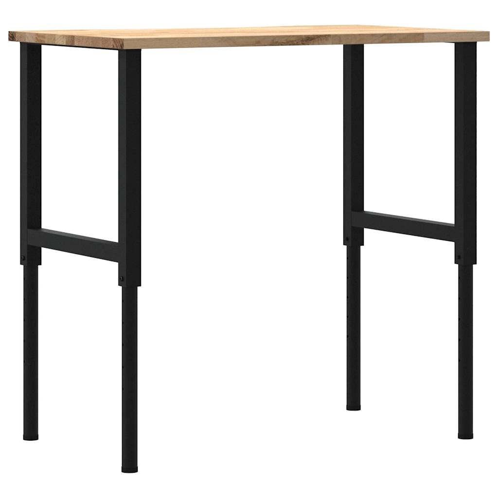 arbejdsbænk 100x60x(71,5-98) cm massivt egetræ