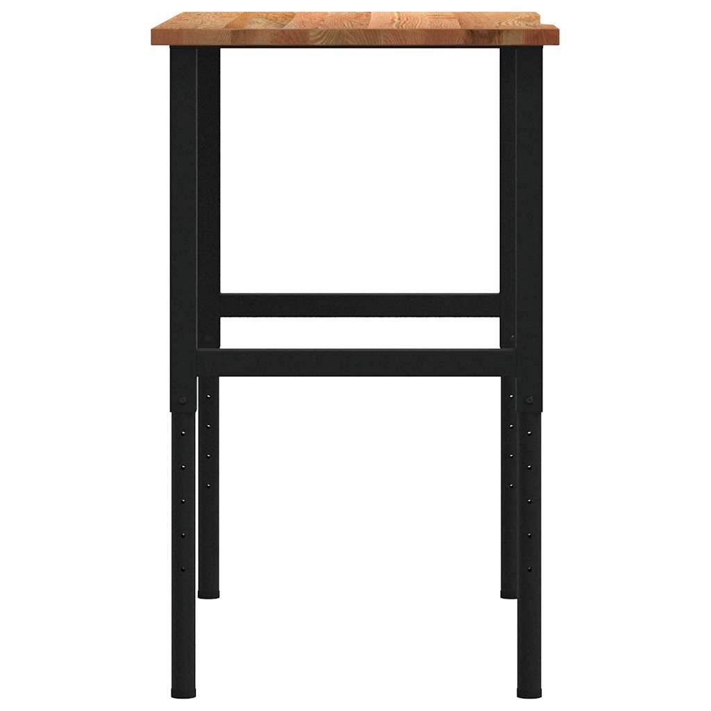 arbejdsbænk 100x60x(71,5-98) cm massivt egetræ