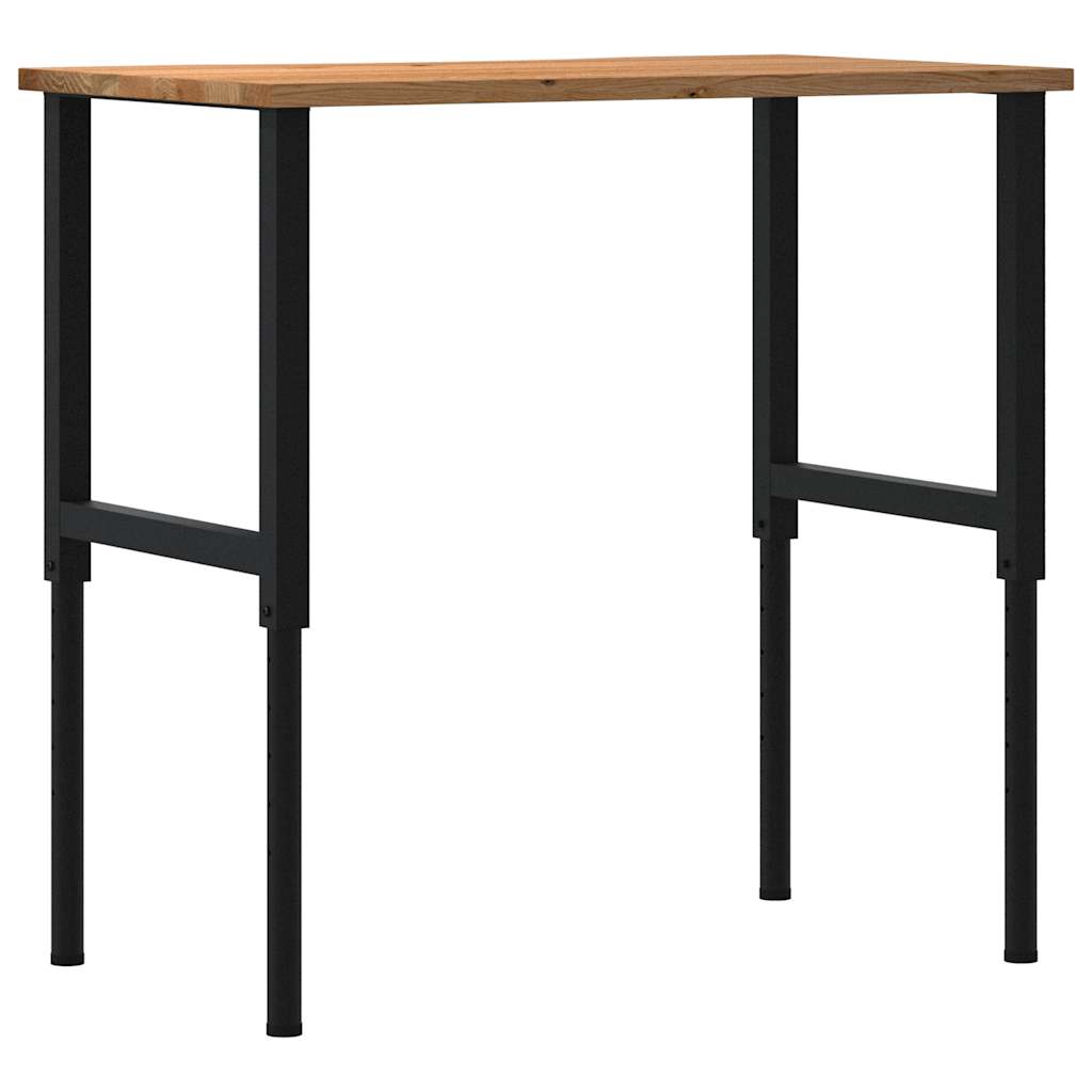 arbejdsbænk 100x60x(71,5-98) cm massivt egetræ