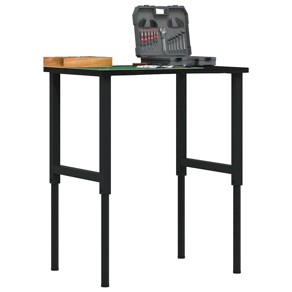arbejdsbænk 80x60x(71,5-98) cm massivt egetræ