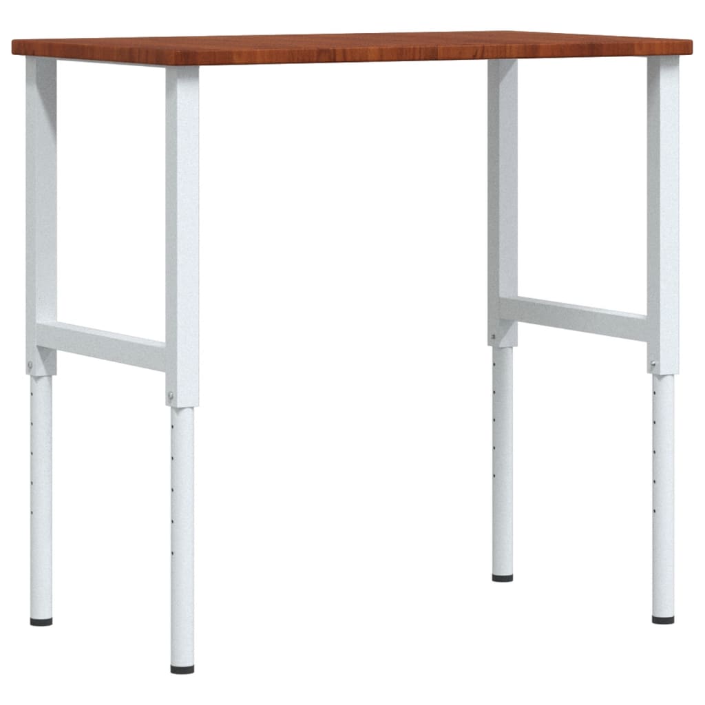 arbejdsbænk 100x60x(71,5-98) cm massivt egetræ rektangulær