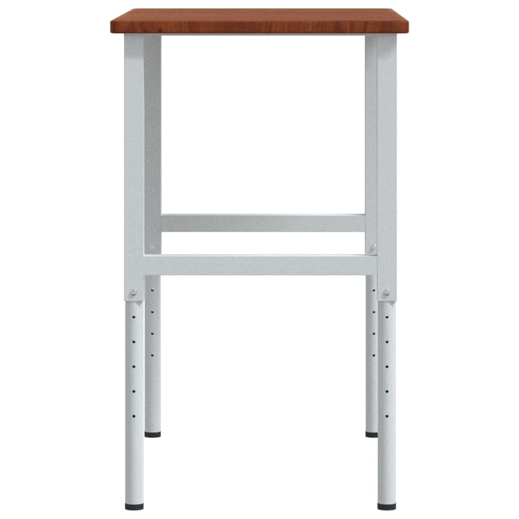 arbejdsbænk 100x60x(71,5-98) cm massivt egetræ rektangulær