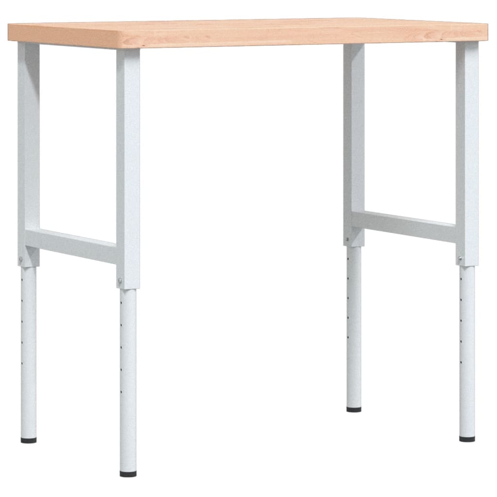 arbejdsbænk 100x60x(73-99,5) cm massivt bøgetræ rektangulær