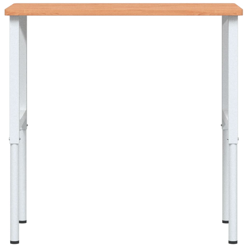 arbejdsbænk 100x60x(71,5-98) cm massivt bøgetræ rektangulær