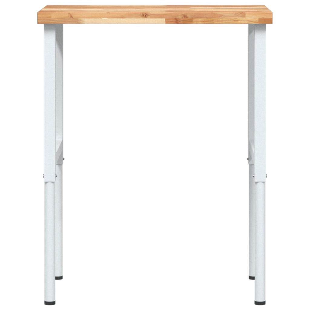 arbejdsbænk 80x60x(73-99,5) cm massivt akacietræ rektangulær