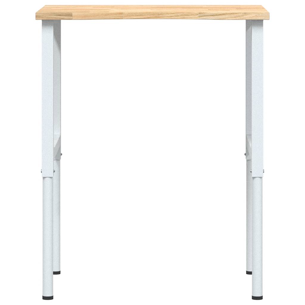 arbejdsbænk 80x60x(71,5-98) cm massivt egetræ