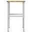 arbejdsbænk 80x60x(71,5-98) cm massivt egetræ