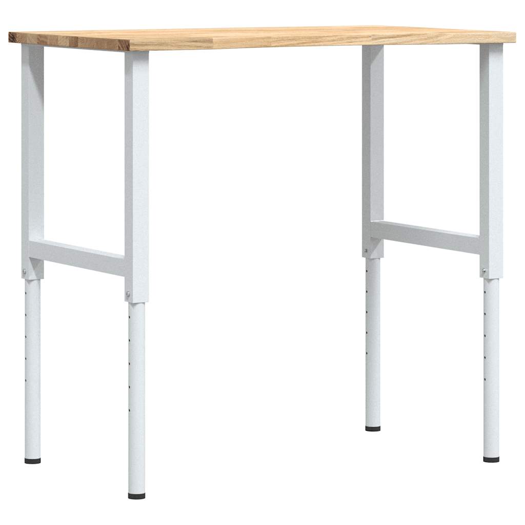 arbejdsbænk 100x60x(71,5-98) cm massivt egetræ