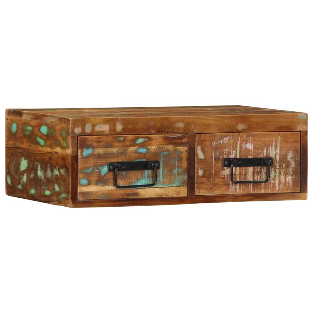 væghængt tv-skab 60x30x19 cm massivt genbrugstræ