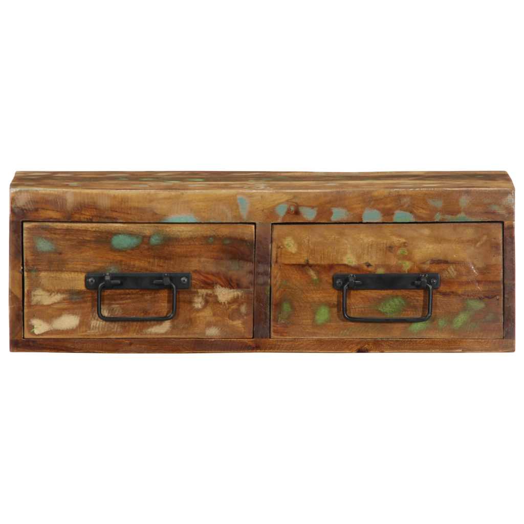 væghængt tv-skab 60x30x19 cm massivt genbrugstræ