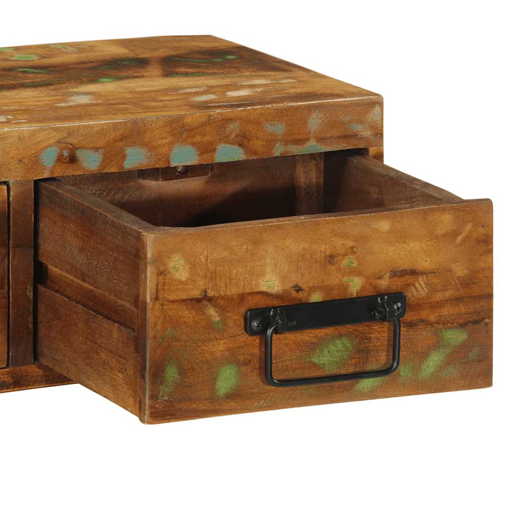væghængt tv-skab 60x30x19 cm massivt genbrugstræ