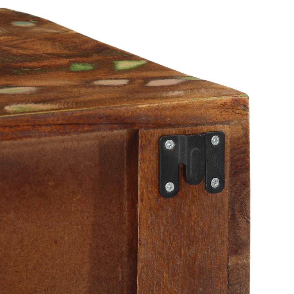 væghængt tv-skab 60x30x19 cm massivt genbrugstræ