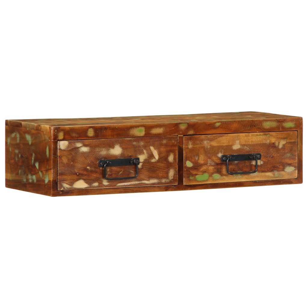 væghængt tv-skab 80x30x19 cm massivt genbrugstræ