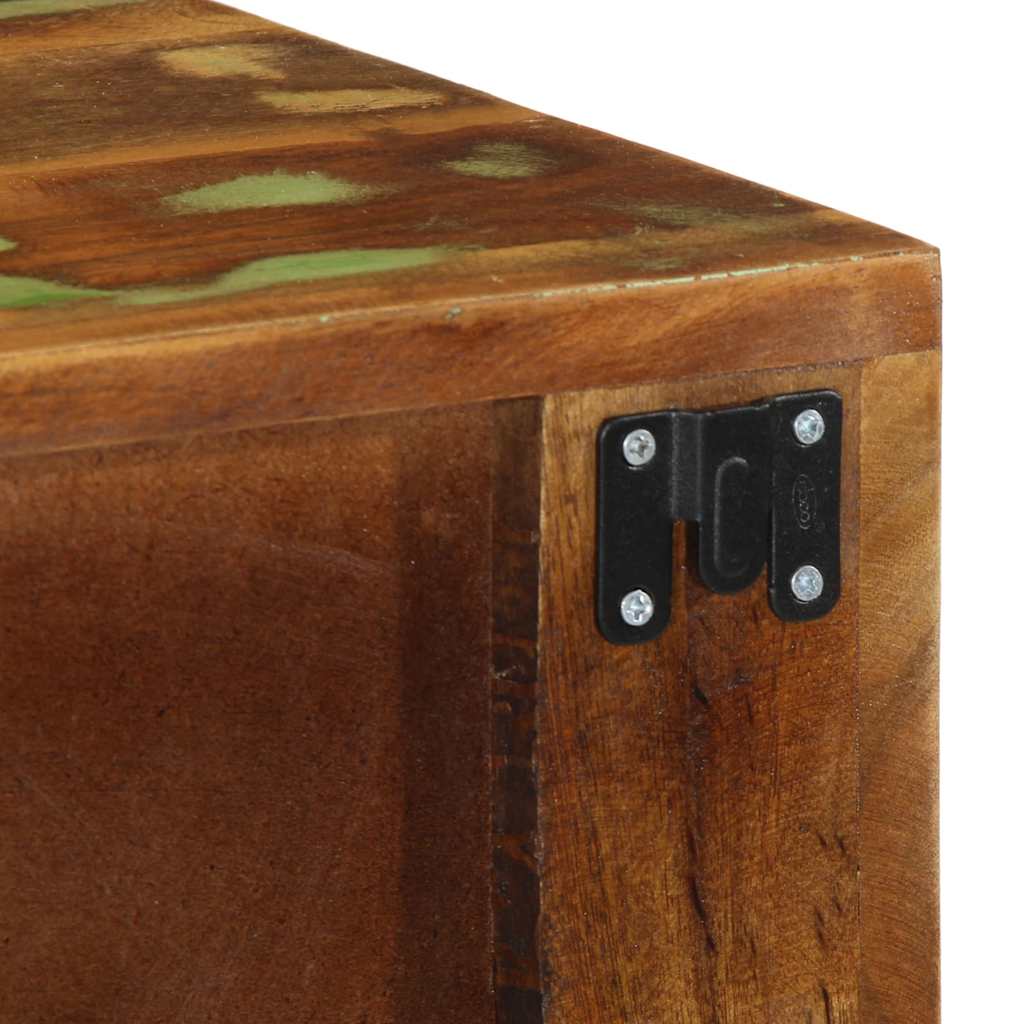 væghængt tv-skab 80x30x19 cm massivt genbrugstræ
