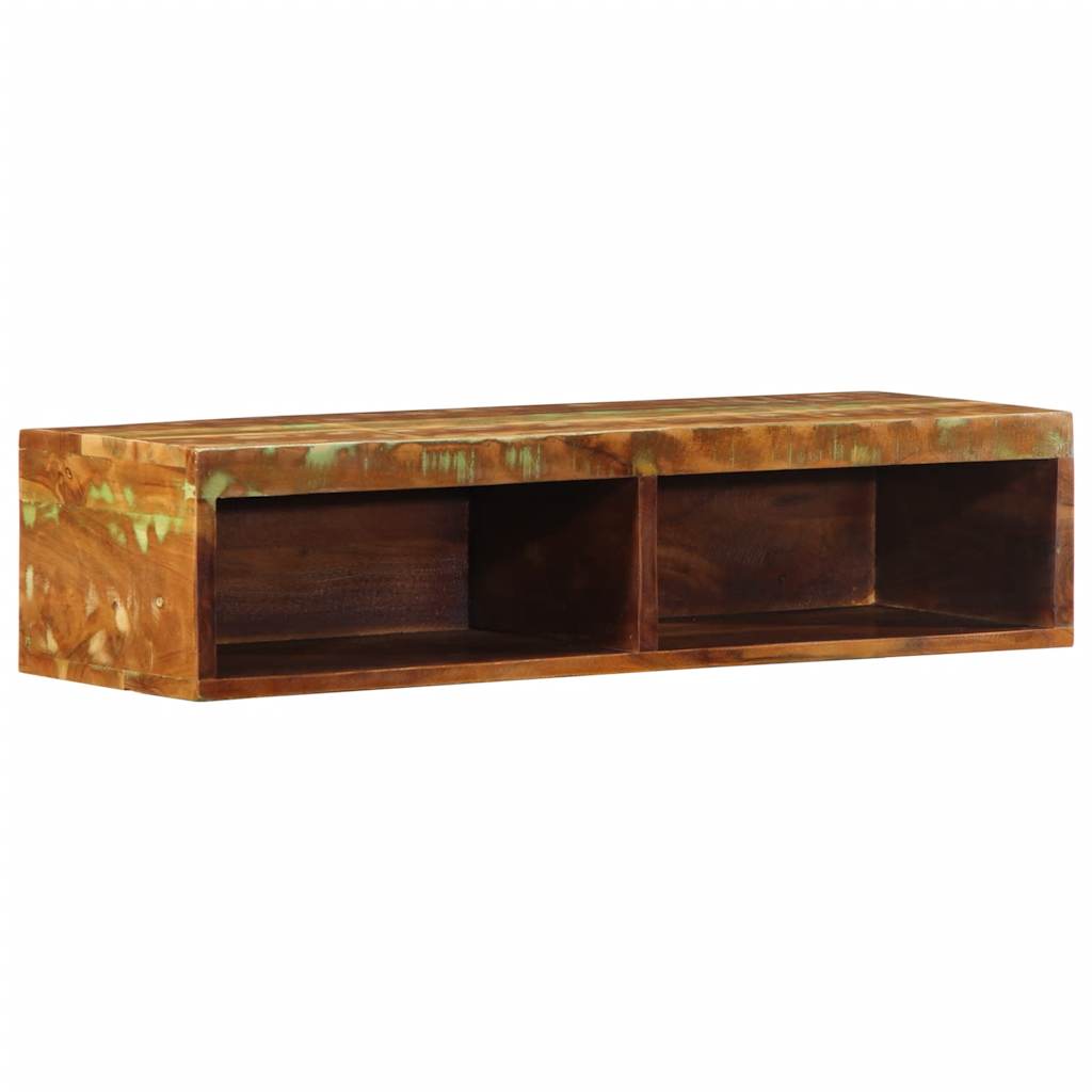 væghængt tv-skab 80x30x19 cm massivt genbrugstræ